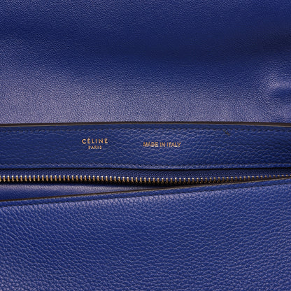 Celine Drummed Calfskin Suede Small Trapeze Indigo 5 of 9