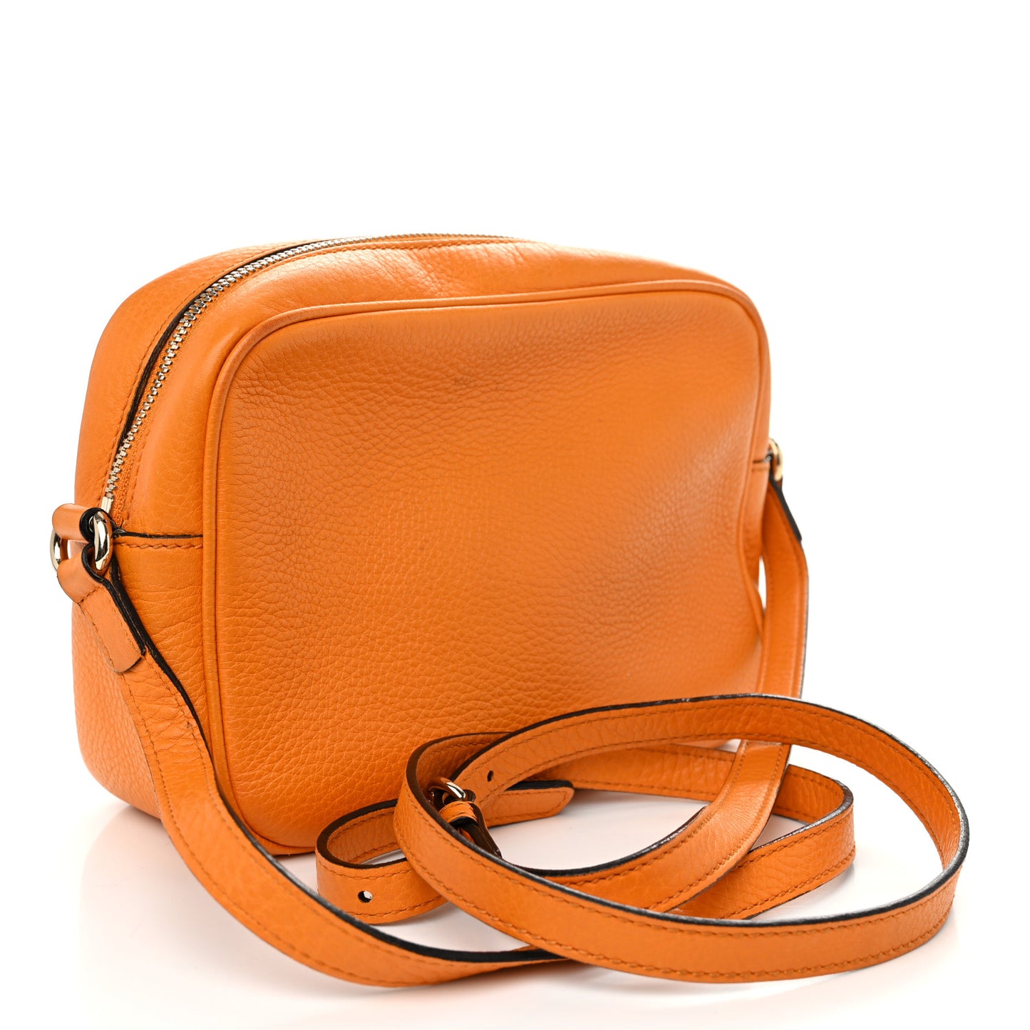 Pebbled Calfskin Small Soho Disco Bag Curcuma