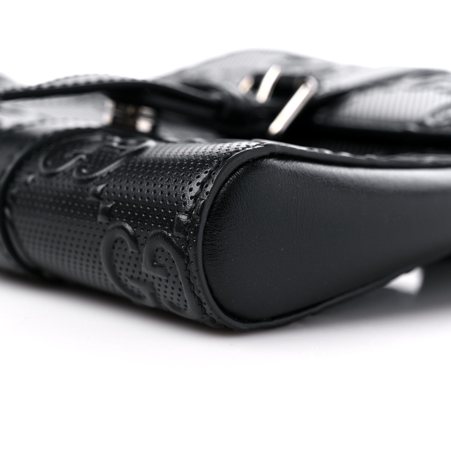 Gucci Calfskin GG Tennis Embossed 2 Detachable Pouch Belt Bag Black 13 of 13