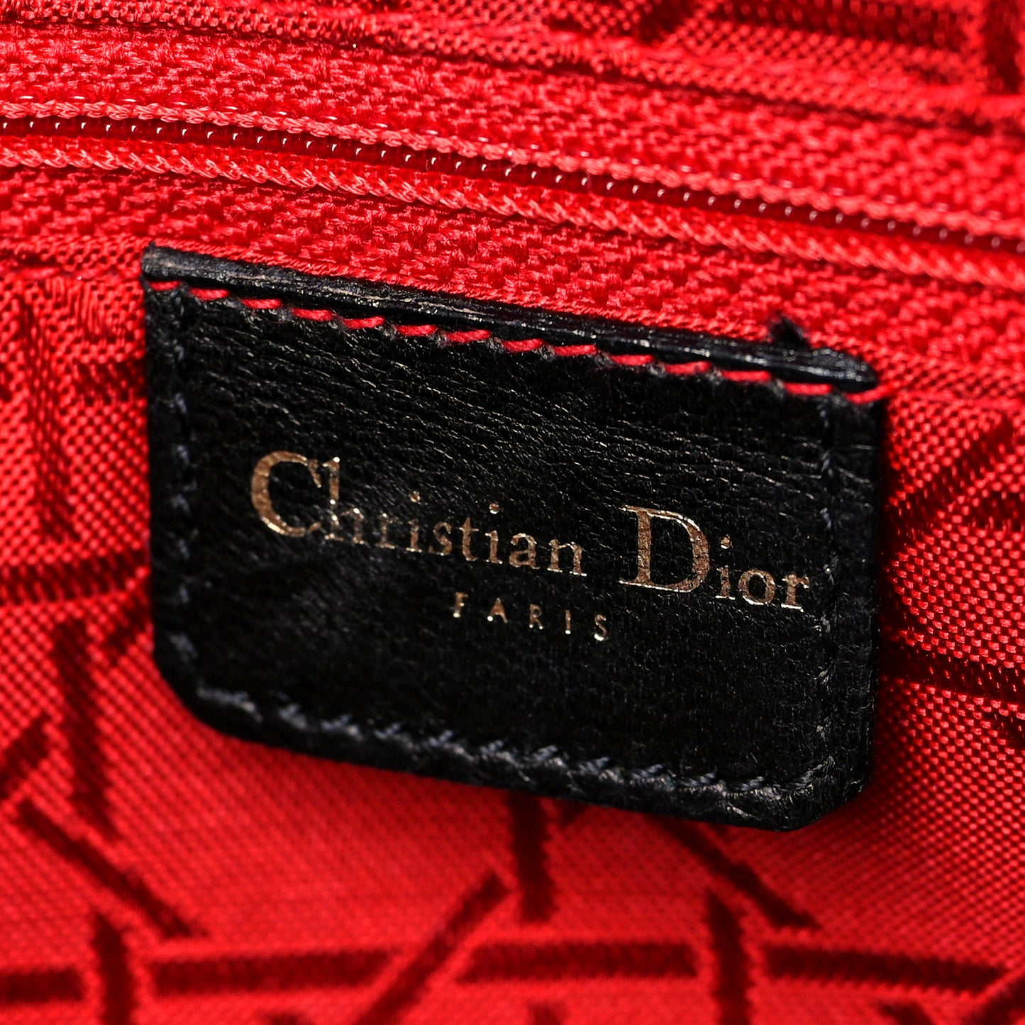 Patent Cannage Large Lady Dior Black