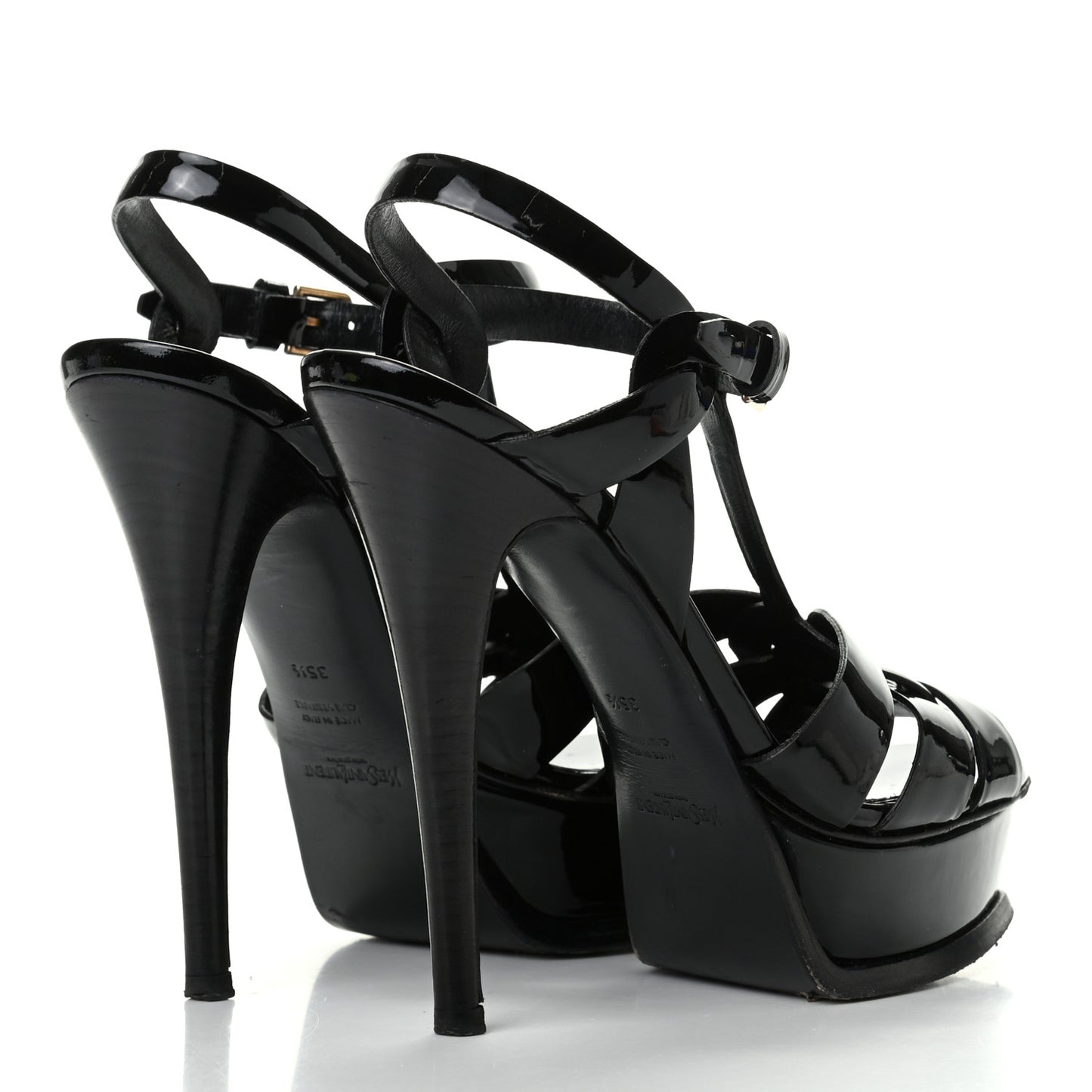 Patent Tribute 105 Platform Sandals 35.5 Black