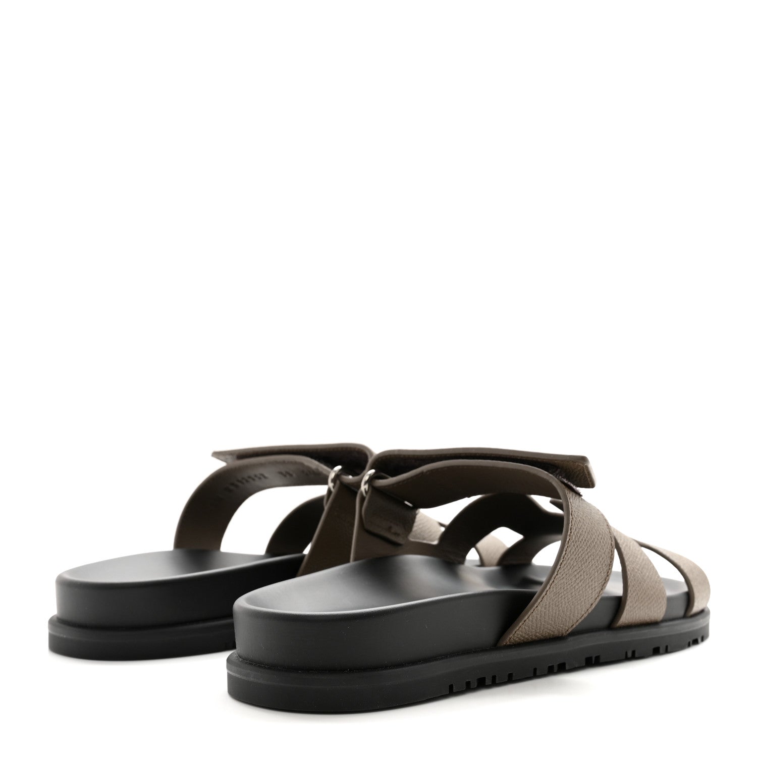 Hermes Epsom Womens Chypre Sandals 38 Etoupe 4 of 9