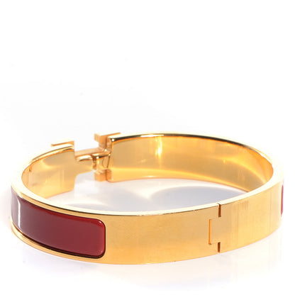 Hermes Enamel Narrow Clic Clac H Bracelet GM Red 5 of 6