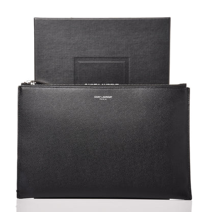 Saint Laurent Grain de Poudre Mini Tablet Holder Black 9 of 9