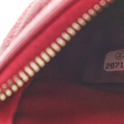Chanel Caviar Quilted Zipped Boy Pouch Red 7 of 9