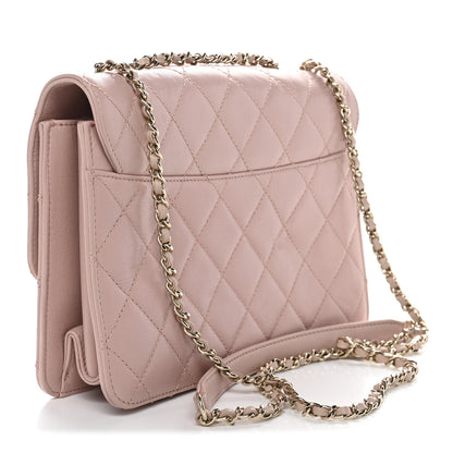 Chanel Sheepskin Quilted Beauty Lock Flap Pink 3 of 11