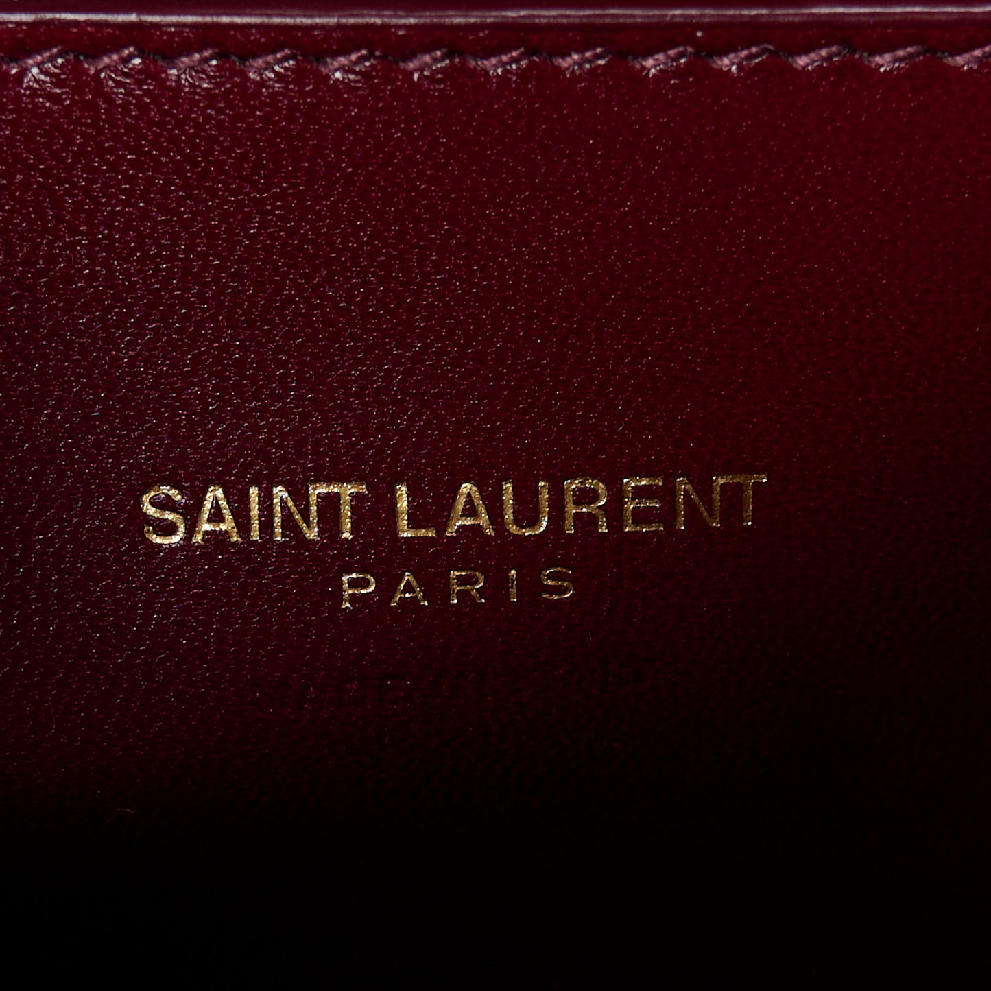 SAINT LAURENT Snakeskin Small Kaia Satchel Burgundy