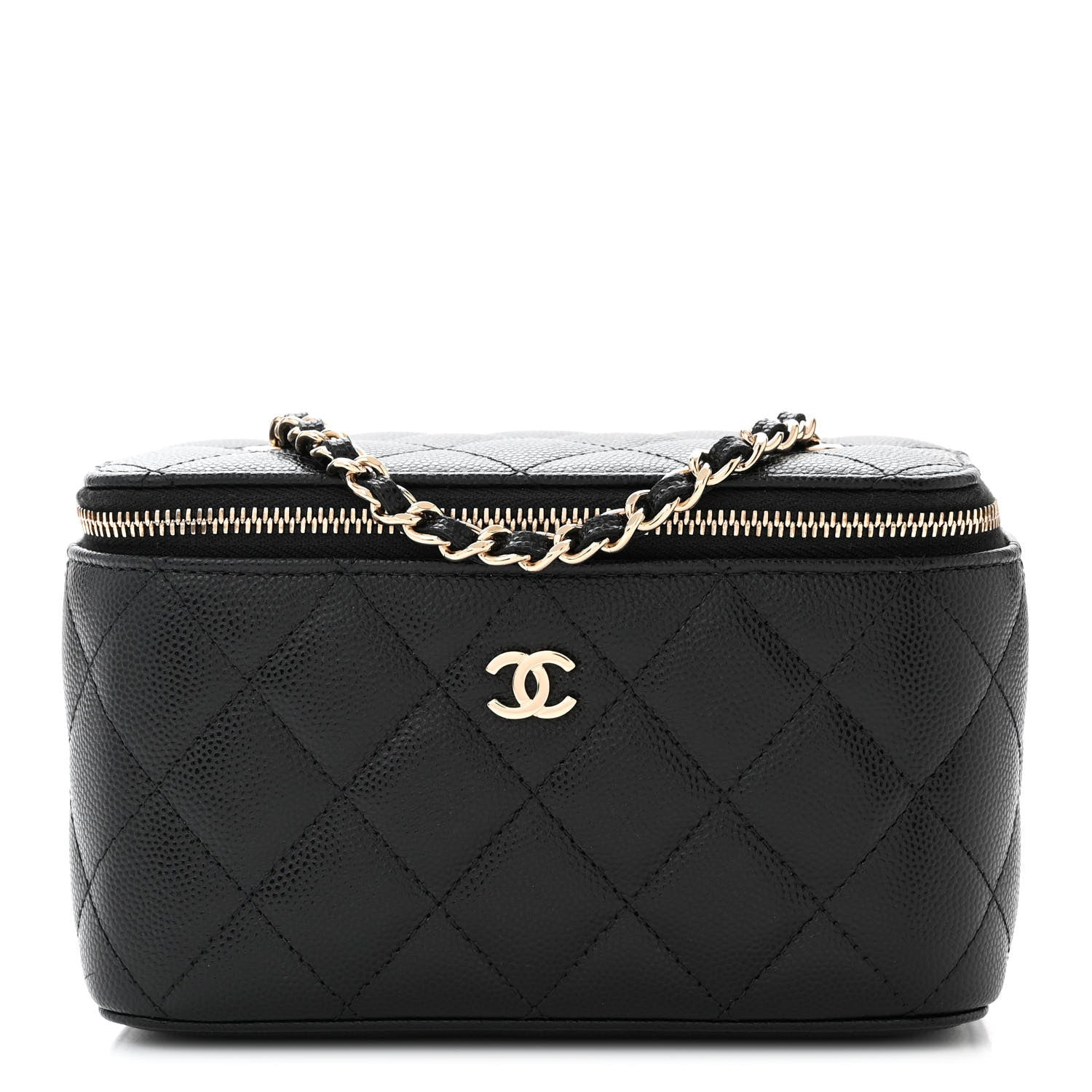 Chanel Caviar Quilted Small Vanity Case With Chain Black 1 of 11