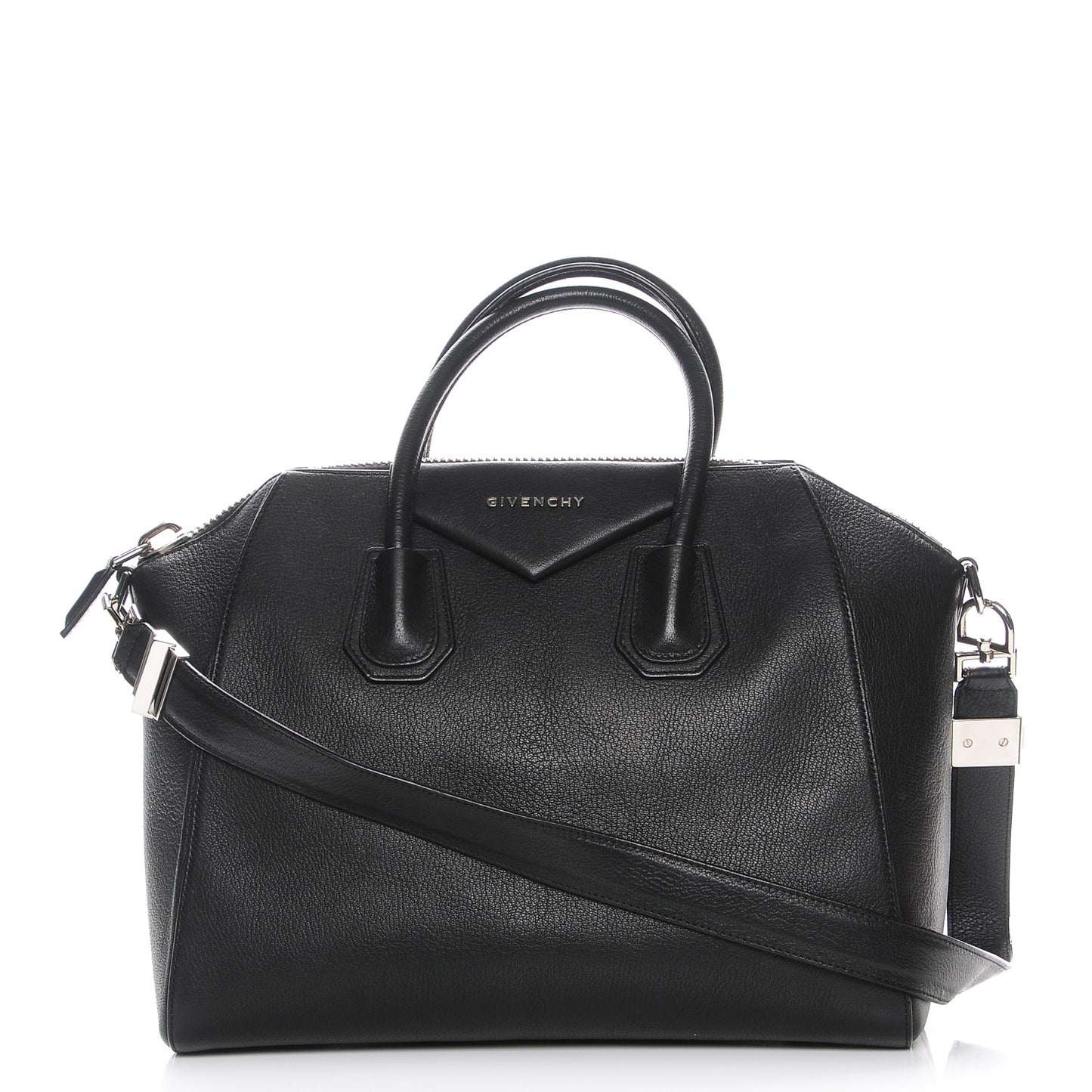 Sugar Goatskin Medium Antigona Black