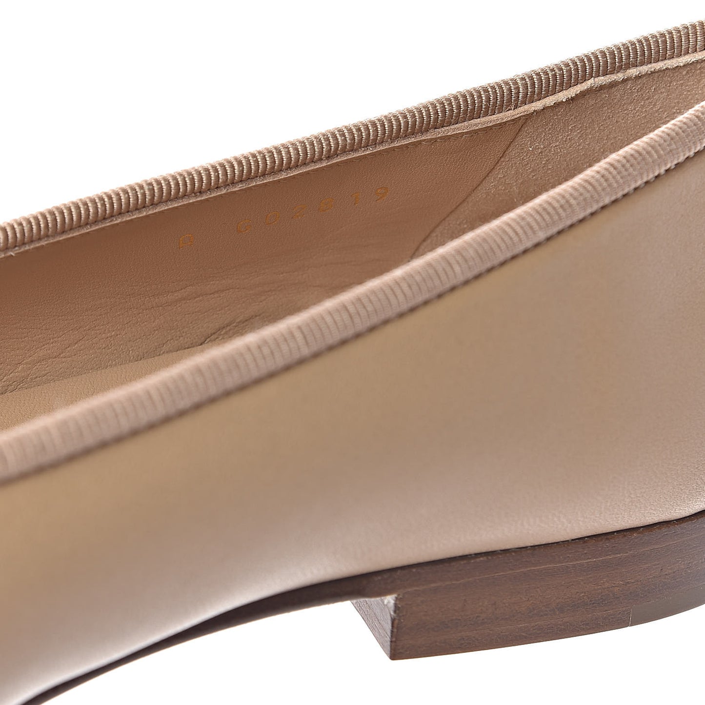 Lambskin Cap Toe CC Ballerina Flats 36.5 Beige