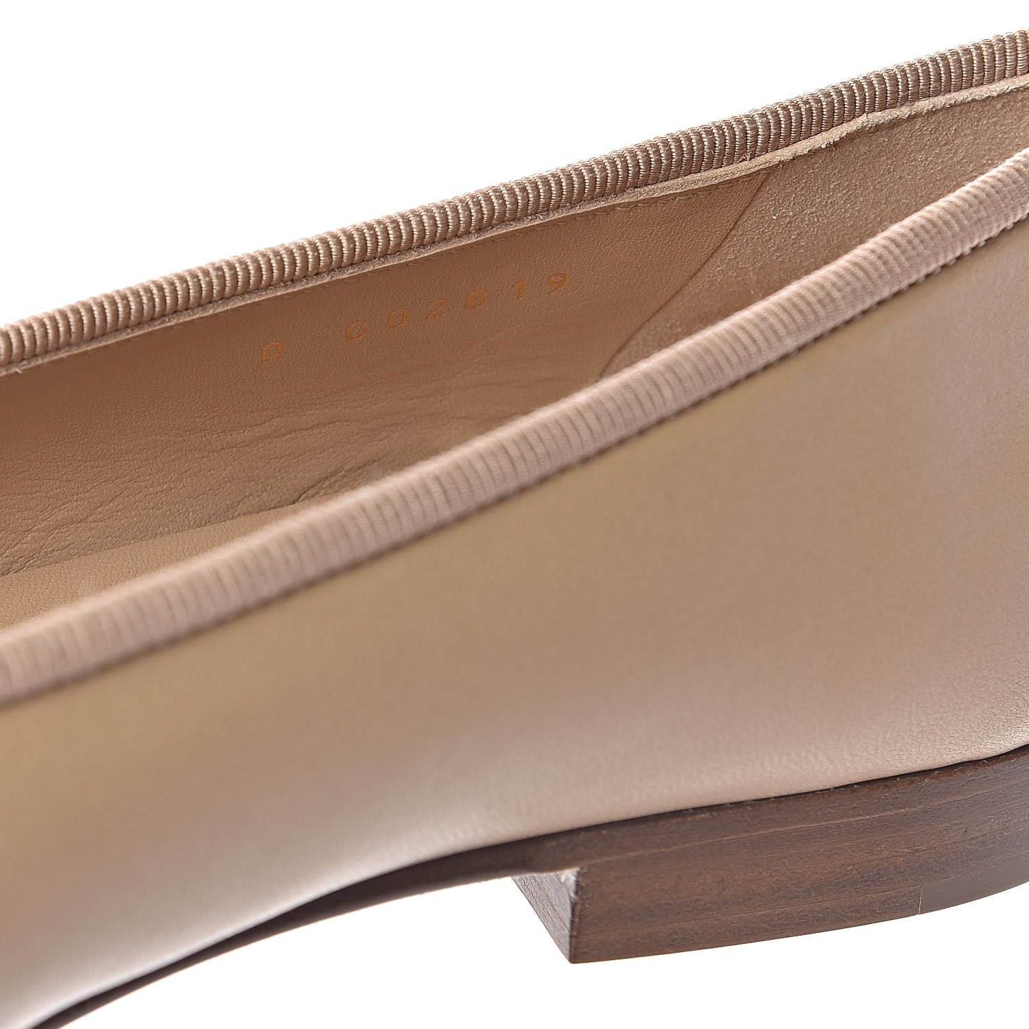 Chanel Lambskin Cap Toe CC Ballerina Flats 36.5 Beige 9 of 10
