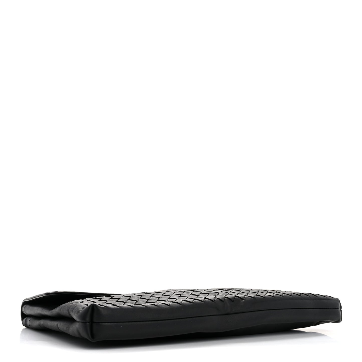 Nappa Intrecciato Flap Pouch Black