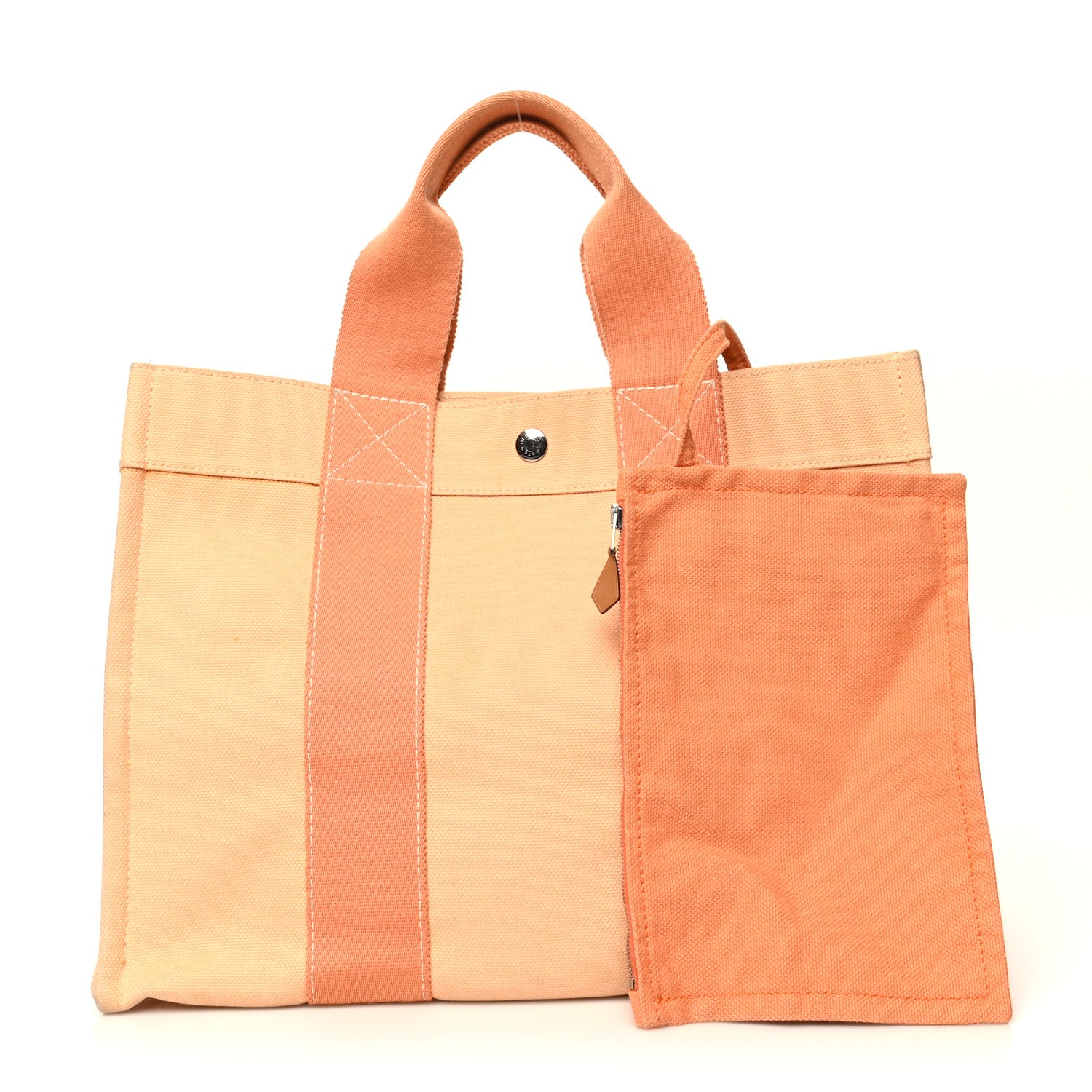 Hermes Canvas Bora Bora Tote PM Orange 1 of 9