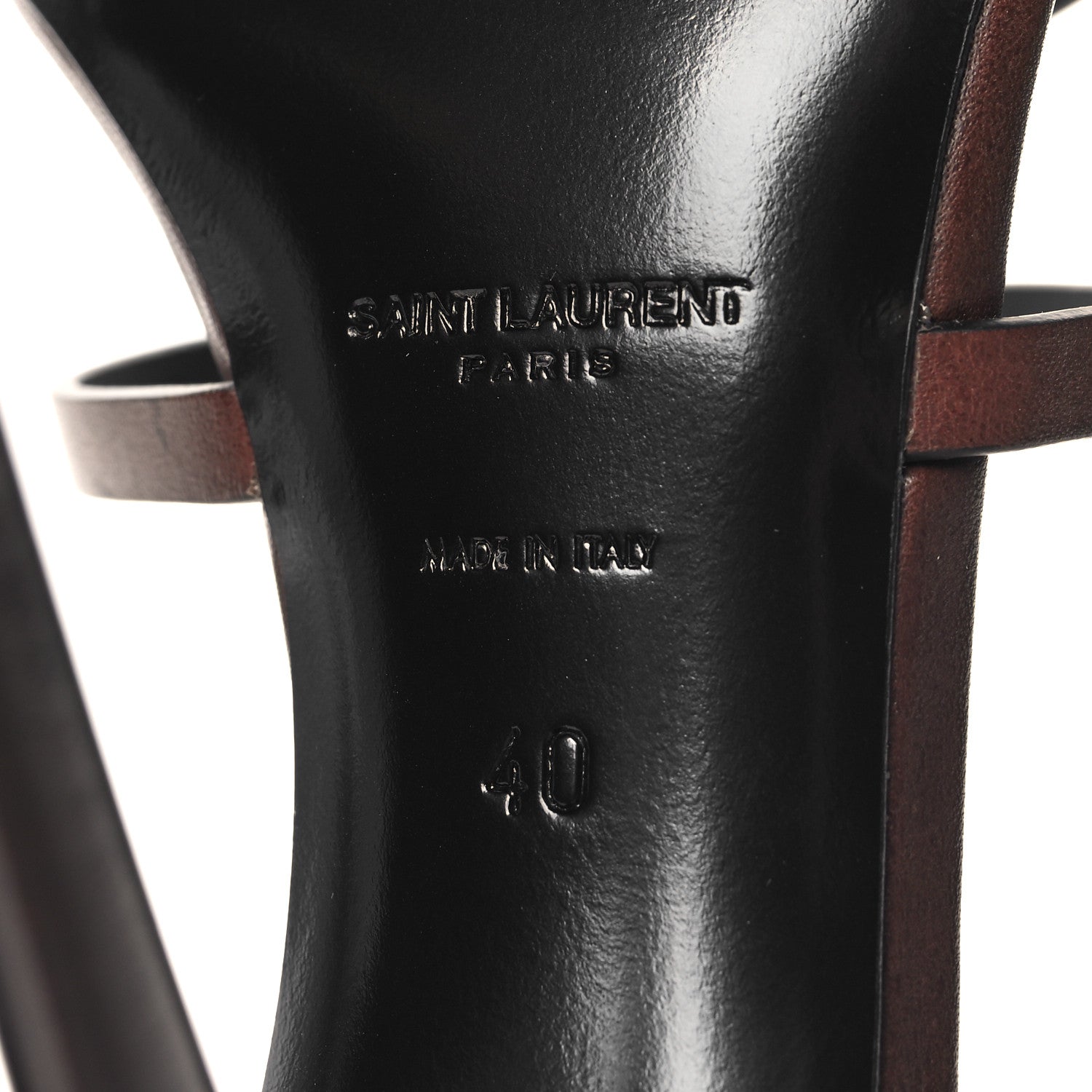 Saint Laurent Calfskin Cassandra 100 Sandals 40 Moro 8 of 10