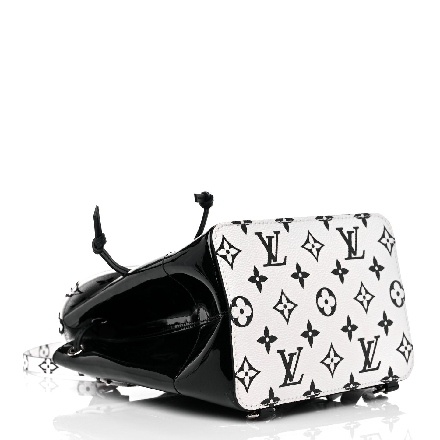 Patent Monogram Hot Springs Backpack Black White