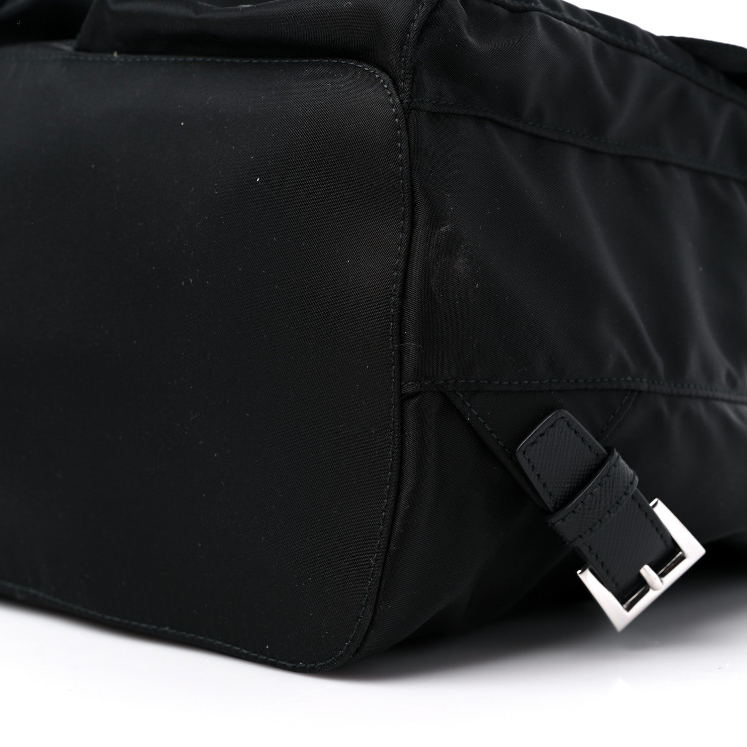 Prada Tessuto Nylon Saffiano Medium Backpack Black 8 of 9