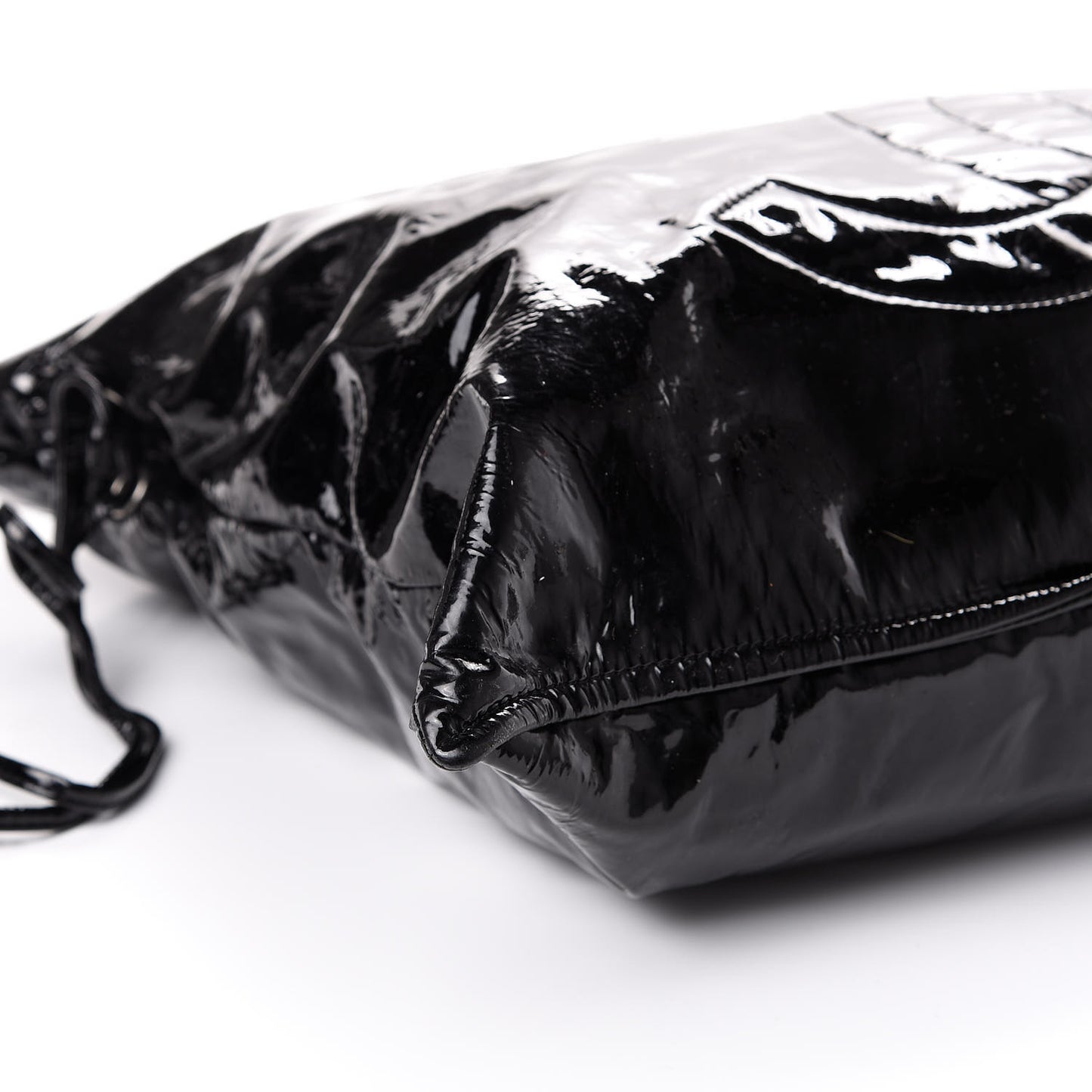 Patent Bonbons Shopper Tote Black