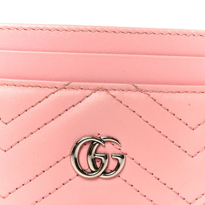 Gucci Calfskin Matelasse GG Marmont Card Holder Wild Rose 7 of 7