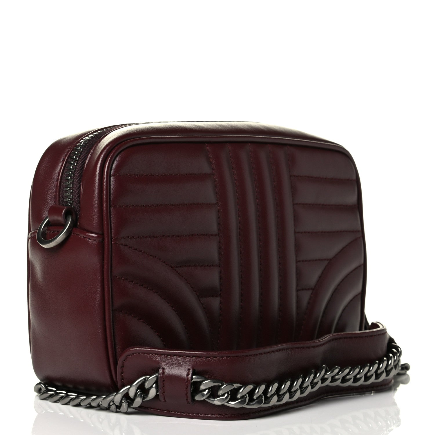 Prada Soft Calfskin Diagramme Crossbody Bag Granato 2 of 7