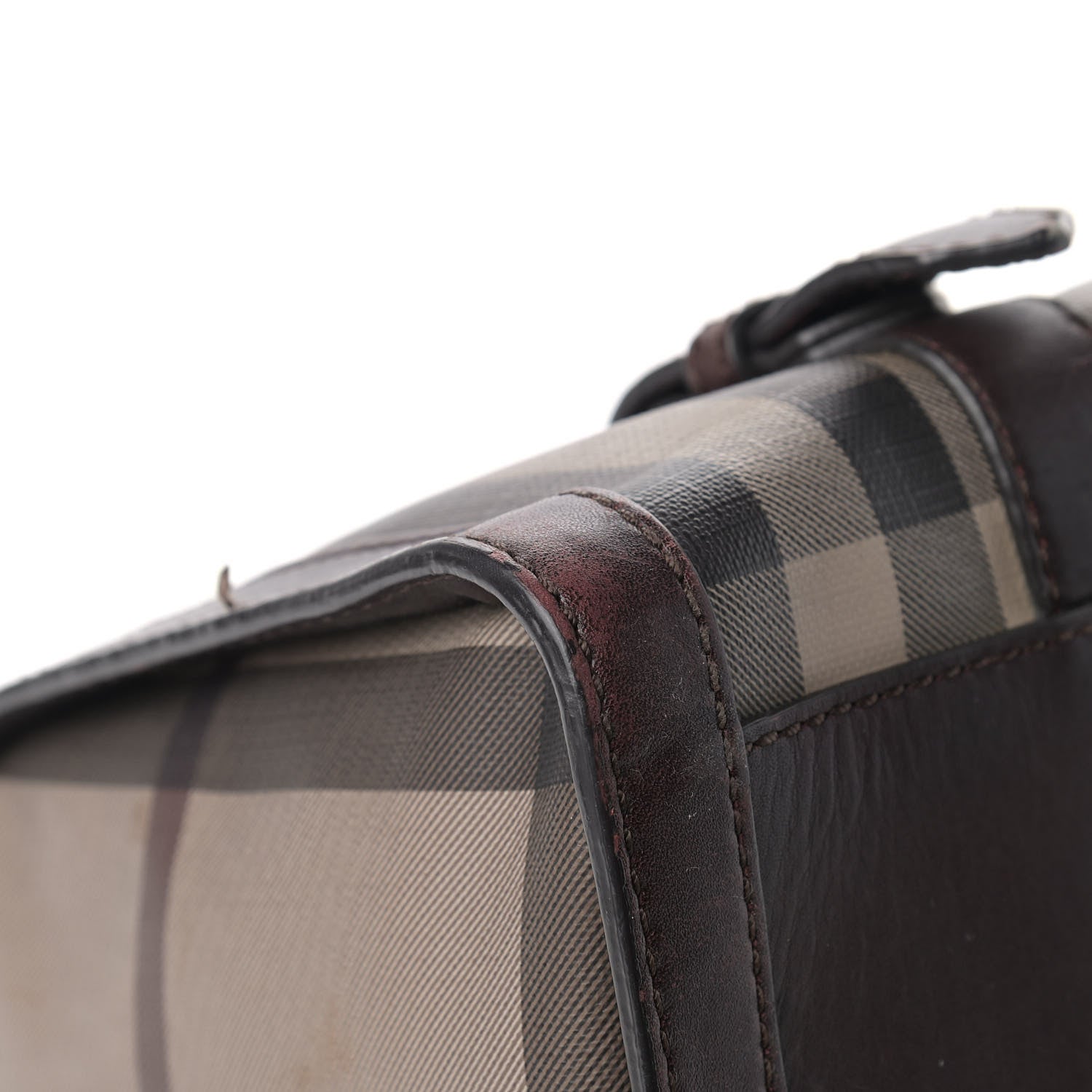 Burberry Smoked Check Medium Alchester Bowling Bag Plum 8 of 21