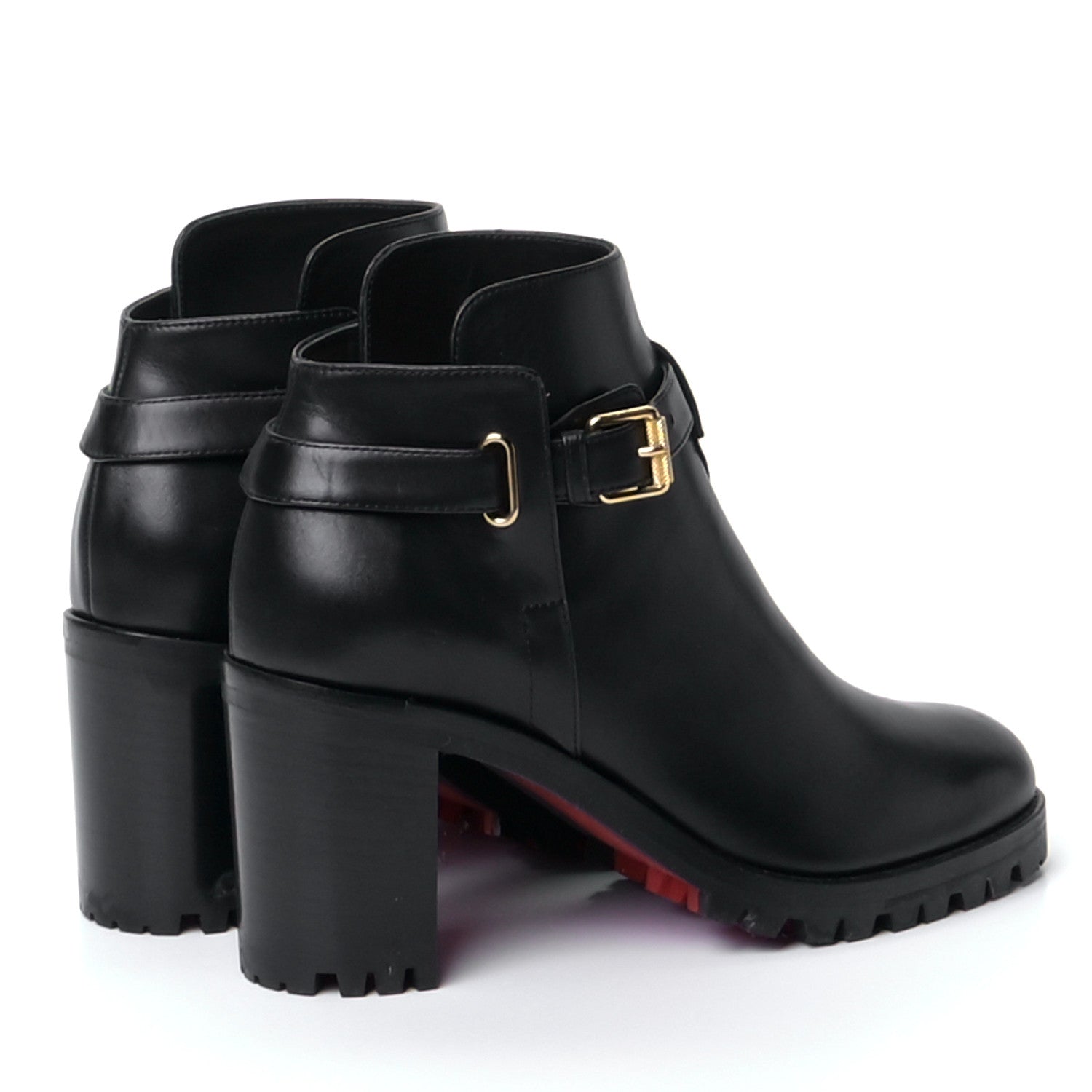 Christian Louboutin Calfskin Communa 70 Ankle Boots 36.5 Black 3 of 10