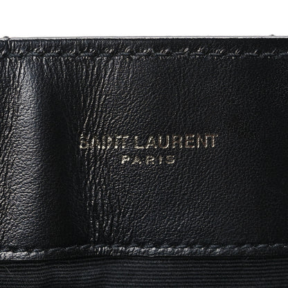 Saint Laurent Calfskin Y Quilted Monogram Monochrome Large Loulou Chain Satchel Black 6 of 11