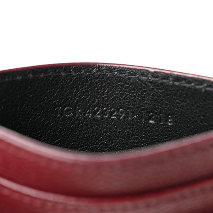 Saint Laurent Grain De Poudre Matelasse Chevron Cassandre Credit Card Case Bordeaux 7 of 7