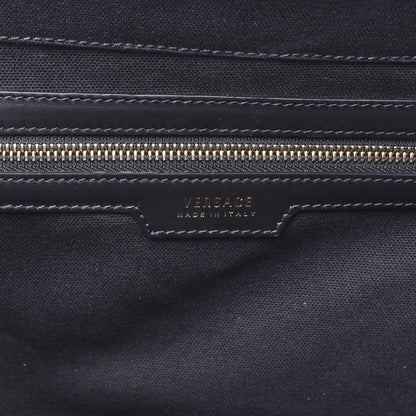 Versace Canvas Suppler Calfskin Cabas GV Signature Tote Black 6 of 9