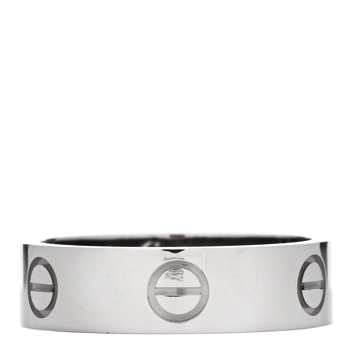 Cartier 18K White Gold 5.5mm LOVE Ring 56 7.5 1 of 5