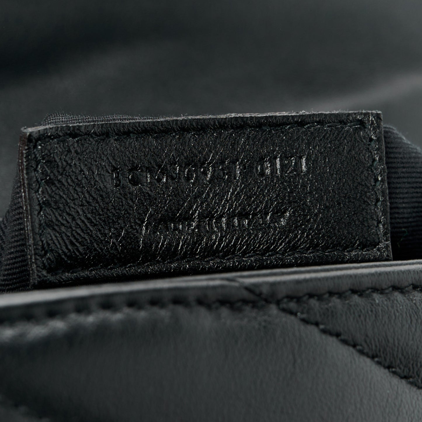 Calfskin Y Quilted Monogram Monochrome Toy Loulou Crossbody Bag Black