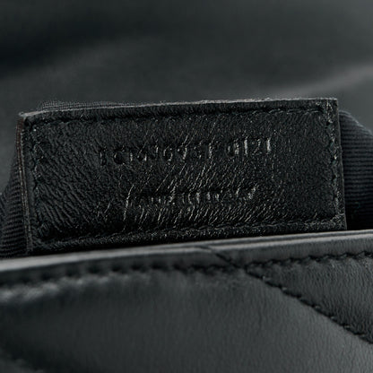 Saint Laurent Calfskin Y Quilted Monogram Monochrome Toy Loulou Crossbody Bag Black 8 of 12
