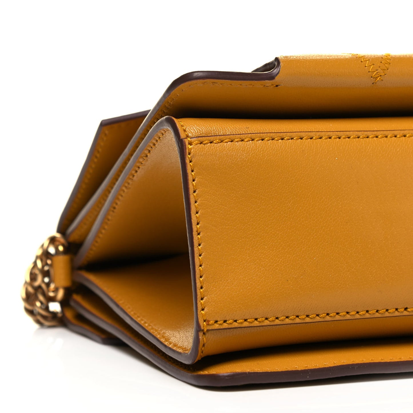 Goatskin Quilted Small GV3 Shoulder Bag Golden