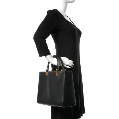 Christian Dior Grained Calfskin Large Lady Dior Black 3 of 12