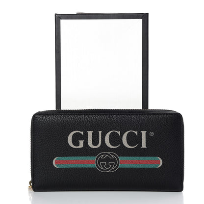 Gucci Calfskin Logo Zip Around Wallet Black 8 of 8