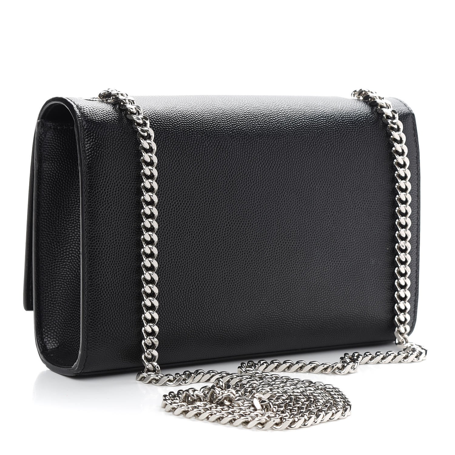 Saint Laurent Grain De Poudre Small Monogram Kate Satchel Black 3 of 9
