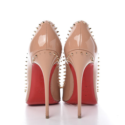 Christian Louboutin Patent Anjalina 120 Pumps 40 Nude 6 of 13