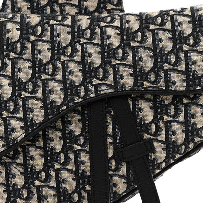 Christian Dior Oblique Mens Saddle Bag Blue 8 of 10