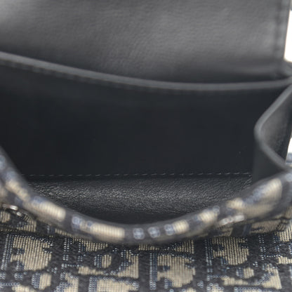 Christian Dior Oblique Smooth Calfskin Elite Shoulder Pouch Beige Black 6 of 12
