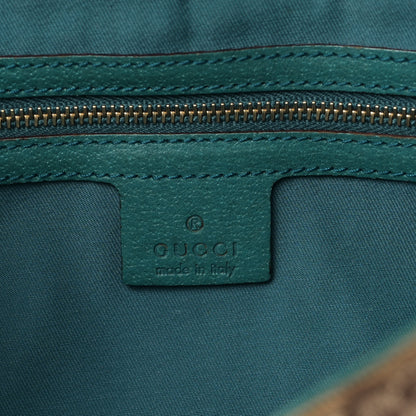 Gucci Monogram Calfskin Large Bardot Shoulder Bag Turquoise 6 of 10