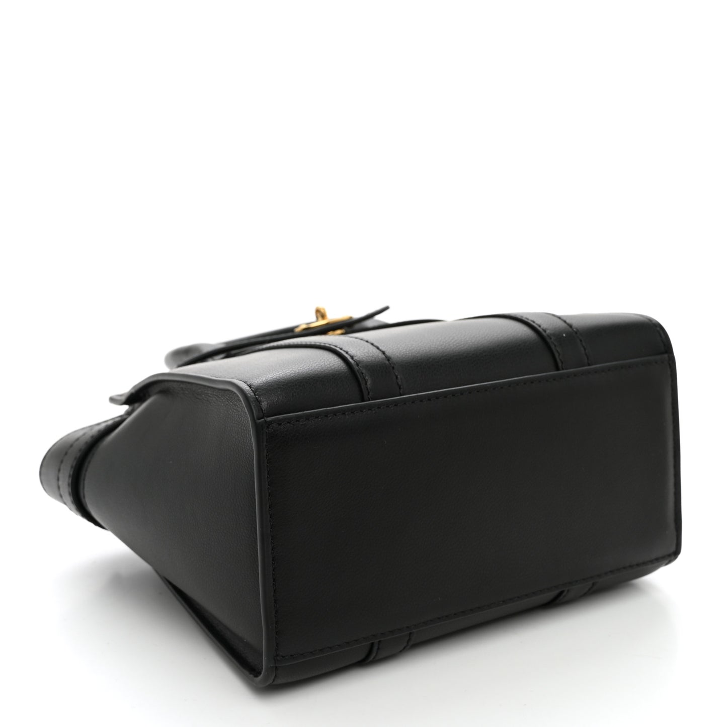 Silky Calfskin Micro Bayswater Zip Tote Black