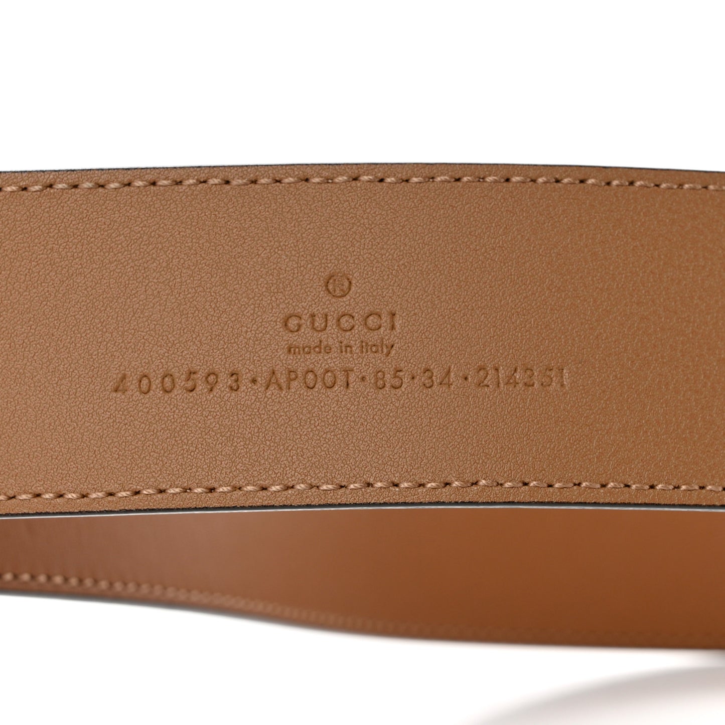 Calfskin Double G 40mm Belt 85 34 Tan