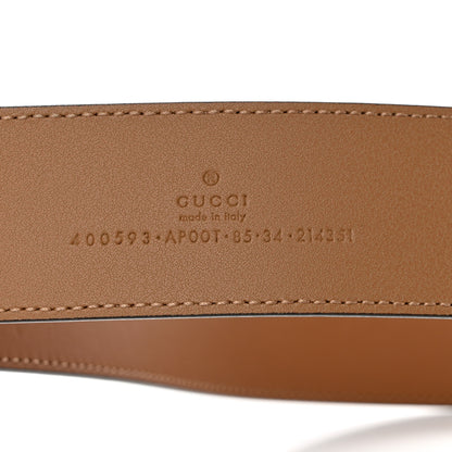 Gucci Calfskin Double G 40mm Belt 85 34 Tan 5 of 6