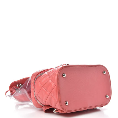 Chanel Crumpled Calfskin PVC Quilted Backpack Pink 3 of 10