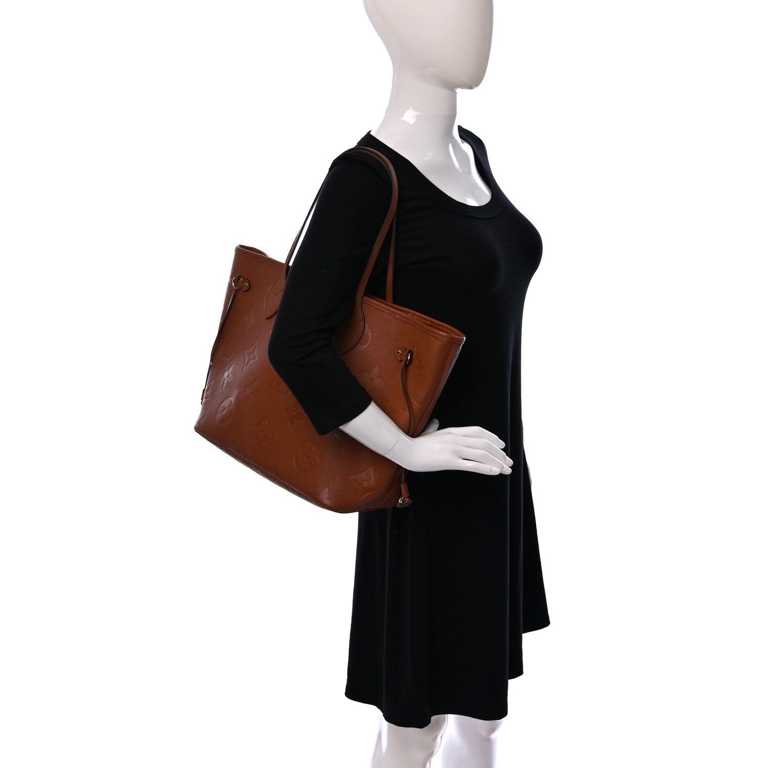 Louis Vuitton Empreinte Monogram Giant Neverfull MM Cognac 2 of 9