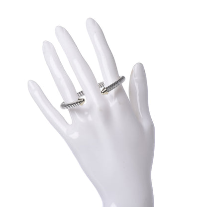 David Yurman Sterling Silver 14K Yellow Gold 5mm Cable Classics Bracelet 2 of 4