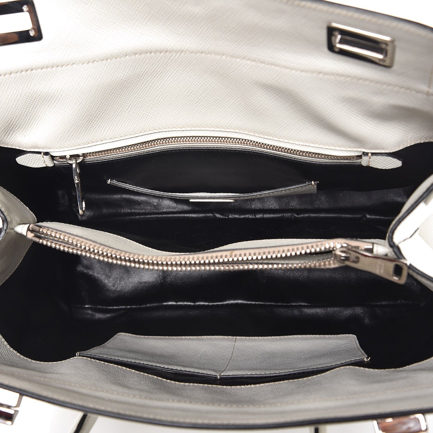 Saffiano Cuir Twin Tote Talco