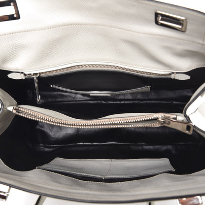 Prada Saffiano Cuir Twin Tote Talco 5 of 14