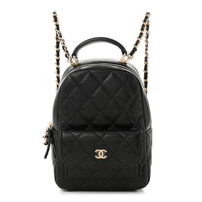 Chanel Caviar Quilted CC Mini Classic Backpack Black 1 of 11