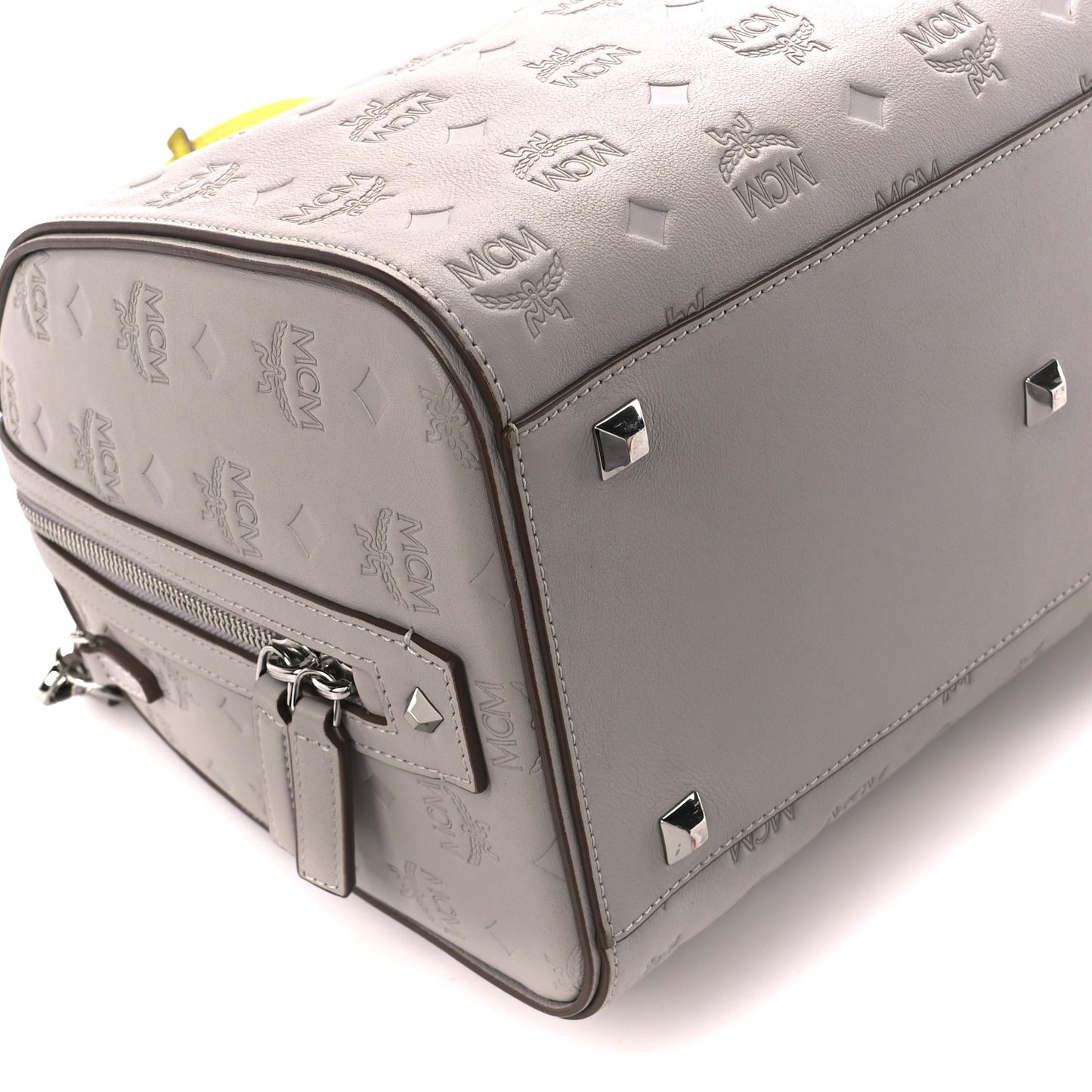 Calfskin Ottomar Monogram Essential Boston Bag Dove