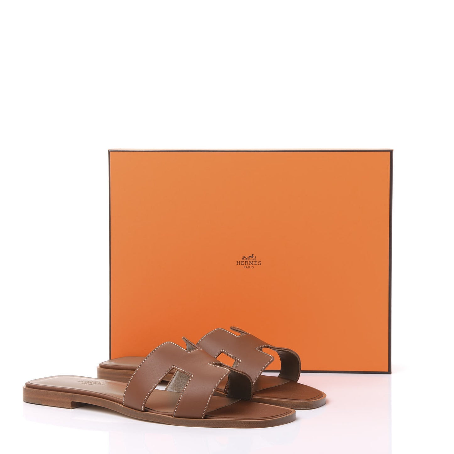 Box Calfskin Oran Sandals 39 Gold